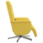 vidaXL Fotoliu masaj rabatabil, suport picioare, galben deschis textil