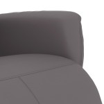 vidaXL Fotoliu rabatabil cu suport de picioare, gri, piele ecologică vidaXL Fotoliu rabatabil cu suport de picioare, gri, piele ecologică