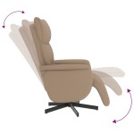 vidaXL Fotoliu rabatabil cu suport picioare cappuccino piele ecologică