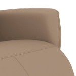 vidaXL Fotoliu rabatabil cu suport picioare cappuccino piele ecologică