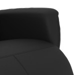 vidaXL Fotoliu rabatabil cu suport de picioare, negru, piele ecologică
