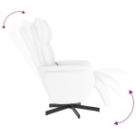 vidaXL Fotoliu de masaj rabatabil, cu taburet, alb, piele ecologică vidaXL Fotoliu de masaj rabatabil, cu taburet, alb, piele ecologică