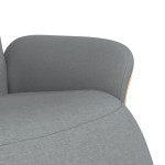 vidaXL Fotoliu rabatabil cu suport de picioare, gri deschis, textil vidaXL Fotoliu rabatabil cu suport de picioare, gri deschis, textil