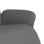 vidaXL Fotoliu rabatabil cu suport de picioare, gri închis, textil vidaXL Fotoliu rabatabil cu suport de picioare, gri închis, textil