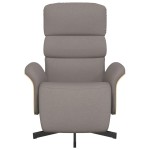 vidaXL Fotoliu rabatabil cu suport de picioare, gri taupe, textil vidaXL Fotoliu rabatabil cu suport de picioare, gri taupe, textil