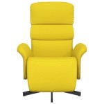 vidaXL Fotoliu rabatabil cu suport de picioare, galben deschis, textil vidaXL Fotoliu rabatabil cu suport de picioare, galben deschis, textil