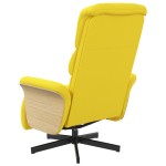 vidaXL Fotoliu rabatabil cu suport de picioare, galben deschis, textil vidaXL Fotoliu rabatabil cu suport de picioare, galben deschis, textil