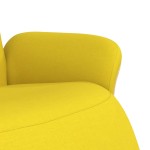 vidaXL Fotoliu rabatabil cu suport de picioare, galben deschis, textil vidaXL Fotoliu rabatabil cu suport de picioare, galben deschis, textil
