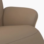 vidaXL Fotoliu rabatabil cu suport picioare cappuccino piele ecologică