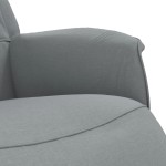 vidaXL Fotoliu rabatabil cu suport de picioare, gri deschis, textil vidaXL Fotoliu rabatabil cu suport de picioare, gri deschis, textil