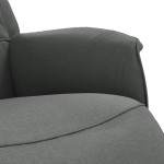 vidaXL Fotoliu rabatabil cu suport de picioare, gri închis, textil vidaXL Fotoliu rabatabil cu suport de picioare, gri închis, textil
