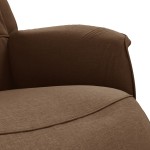 vidaXL Fotoliu rabatabil cu suport de picioare, maro, textil
