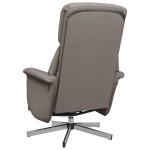 vidaXL Fotoliu rabatabil cu suport de picioare, gri taupe, textil vidaXL Fotoliu rabatabil cu suport de picioare, gri taupe, textil