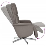 vidaXL Fotoliu rabatabil cu suport de picioare, gri taupe, textil vidaXL Fotoliu rabatabil cu suport de picioare, gri taupe, textil