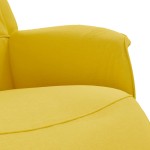vidaXL Fotoliu rabatabil cu suport de picioare, galben deschis, textil vidaXL Fotoliu rabatabil cu suport de picioare, galben deschis, textil