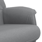 vidaXL Scaun de relaxare cu taburet, gri deschis, textil vidaXL Scaun de relaxare cu taburet, gri deschis, textil