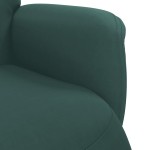 vidaXL Scaun de relaxare cu taburet, verde închis, catifea