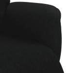 vidaXL Fotoliu rabatabil cu taburet, negru, catifea