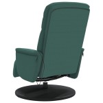 vidaXL Fotoliu masaj rabatabil cu taburet, verde închis, catifea