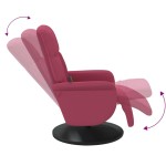 vidaXL Fotoliu de masaj rabatabil cu taburet, roșu vin, catifea vidaXL Fotoliu de masaj rabatabil cu taburet, roșu vin, catifea