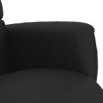 vidaXL Fotoliu rabatabil cu suport de picioare, negru, piele ecologică