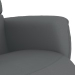 vidaXL Fotoliu rabatabil cu suport de picioare, gri, piele ecologică vidaXL Fotoliu rabatabil cu suport de picioare, gri, piele ecologică