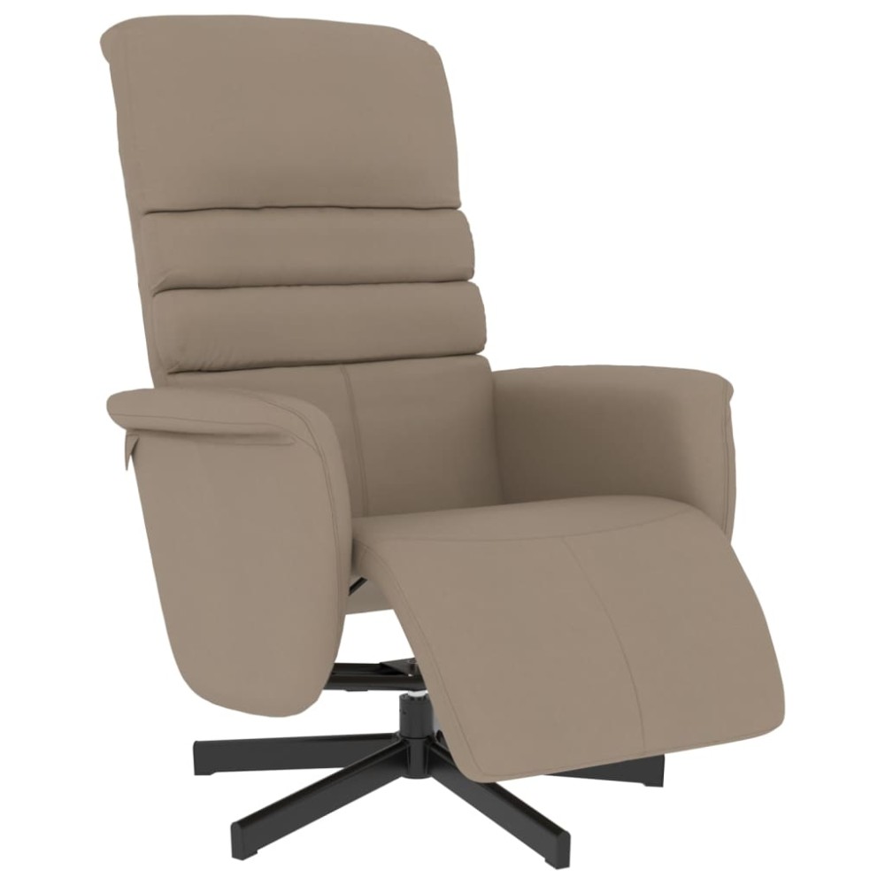 vidaXL Fotoliu rabatabil cu suport picioare cappuccino piele ecologică