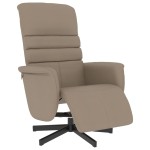 vidaXL Fotoliu rabatabil cu suport picioare cappuccino piele ecologică