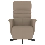 vidaXL Fotoliu rabatabil cu suport picioare cappuccino piele ecologică