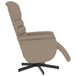 vidaXL Fotoliu rabatabil cu suport picioare cappuccino piele ecologică