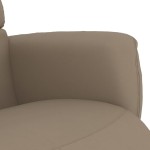 vidaXL Fotoliu rabatabil cu suport picioare cappuccino piele ecologică