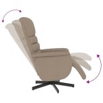 vidaXL Fotoliu rabatabil cu suport picioare cappuccino piele ecologică