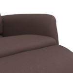 vidaXL Fotoliu rabatabil cu suport de picioare, maro, piele ecologică