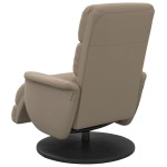 vidaXL Fotoliu rabatabil cu suport picioare cappuccino piele ecologică