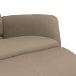 vidaXL Fotoliu rabatabil cu suport picioare cappuccino piele ecologică