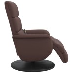 vidaXL Fotoliu de masaj rabatabil cu suport picioare, maro, piele eco vidaXL Fotoliu de masaj rabatabil cu suport picioare, maro, piele eco