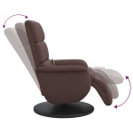 vidaXL Fotoliu de masaj rabatabil cu suport picioare, maro, piele eco vidaXL Fotoliu de masaj rabatabil cu suport picioare, maro, piele eco