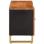 vidaXL Dulap TV maro și negru 105x33,5x46 cm lemn masiv de mango