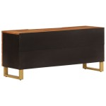 vidaXL Dulap TV maro și negru 105x33,5x46 cm lemn masiv de mango