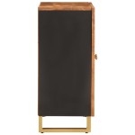 vidaXL Dulap lateral, maro și negru, 60x33,5x75 cm lemn masiv de mango