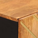 vidaXL Dulap lateral, maro și negru, 60x33,5x75 cm lemn masiv de mango