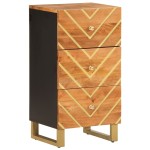 vidaXL Dulap lateral, maro și negru, 40x33,5x75 cm lemn masiv de mango