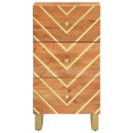 vidaXL Dulap lateral, maro și negru, 40x33,5x75 cm lemn masiv de mango