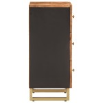 vidaXL Dulap lateral, maro și negru, 40x33,5x75 cm lemn masiv de mango