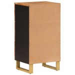 vidaXL Dulap lateral, maro și negru, 40x33,5x75 cm lemn masiv de mango