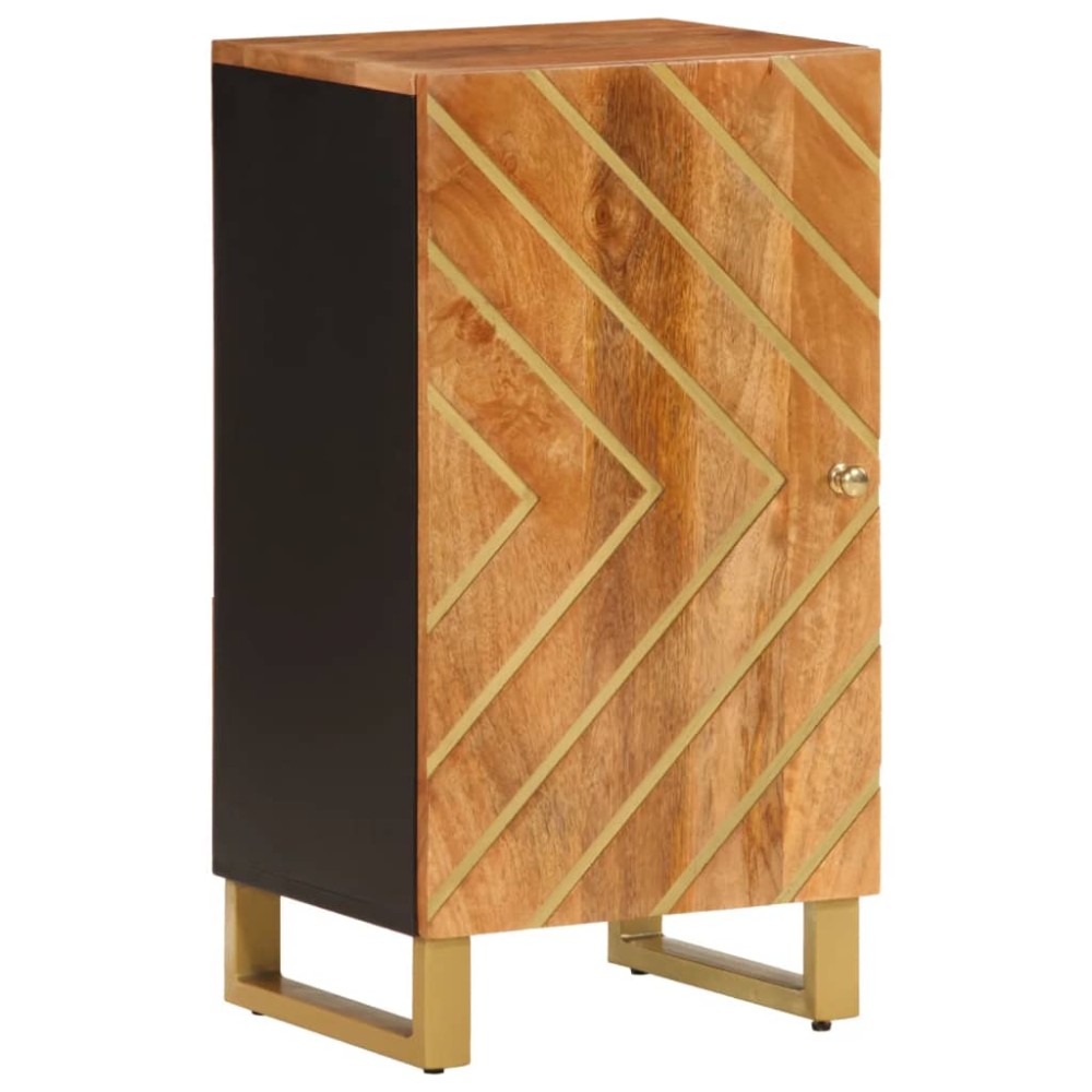 vidaXL Dulap lateral, maro și negru, 40x33,5x75 cm lemn masiv de mango