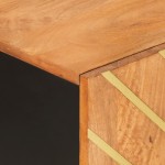 vidaXL Dulap lateral, maro și negru, 90x33,5x75 cm lemn masiv de mango