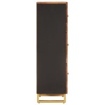 vidaXL Dulap înalt, maro și negru, 40x33,5x110 cm, lemn masiv de mango vidaXL Dulap înalt, maro și negru, 40x33,5x110 cm, lemn masiv de mango
