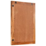 vidaXL Oglindă de baie, maro, 50x70x3 cm, lemn masiv mango și sticlă