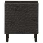 vidaXL Noptieră, negru, 40x33x46 cm, lemn masiv de mango